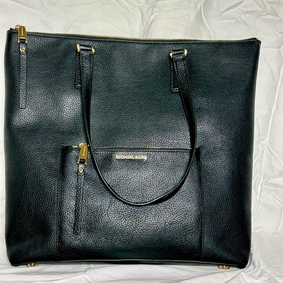 MICHAEL KORS ARIANA LARGE pebbled leather tote in black beautiful sophisticated - Picture 13 of 13